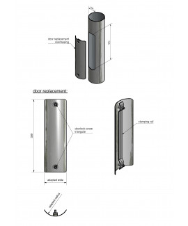 Replacement doors made of steel 100 x 300