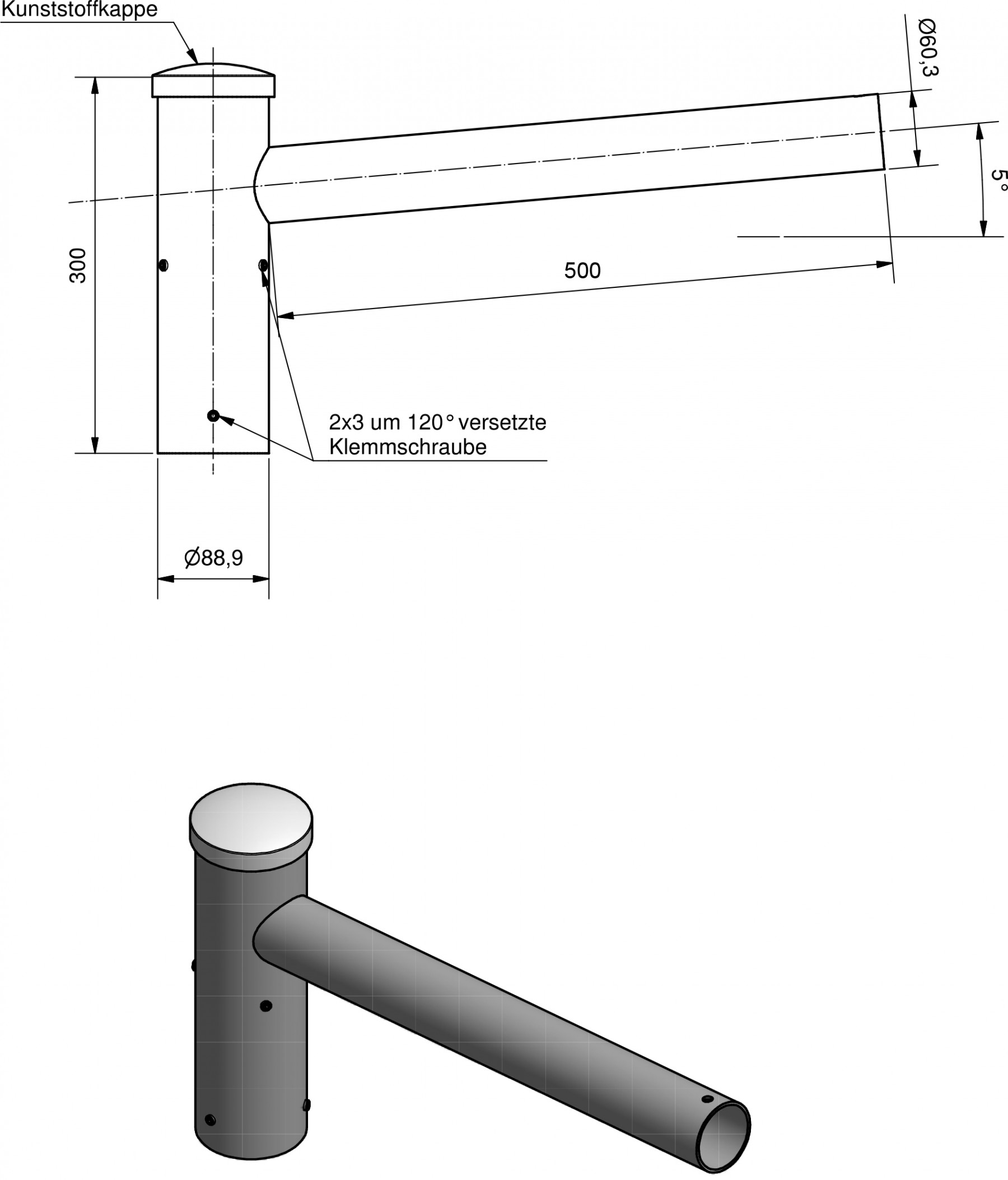 EAF 76/60-500 - Aufsatzstücke - Tecpoles Onlineshop