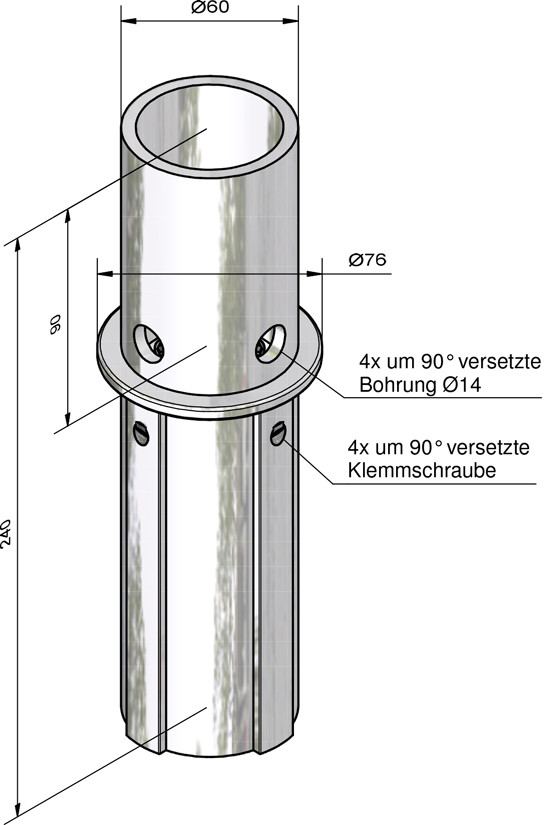 Einsteckreduzierung 76/60