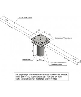 Traversenunterteil für Zopf 89 - 108